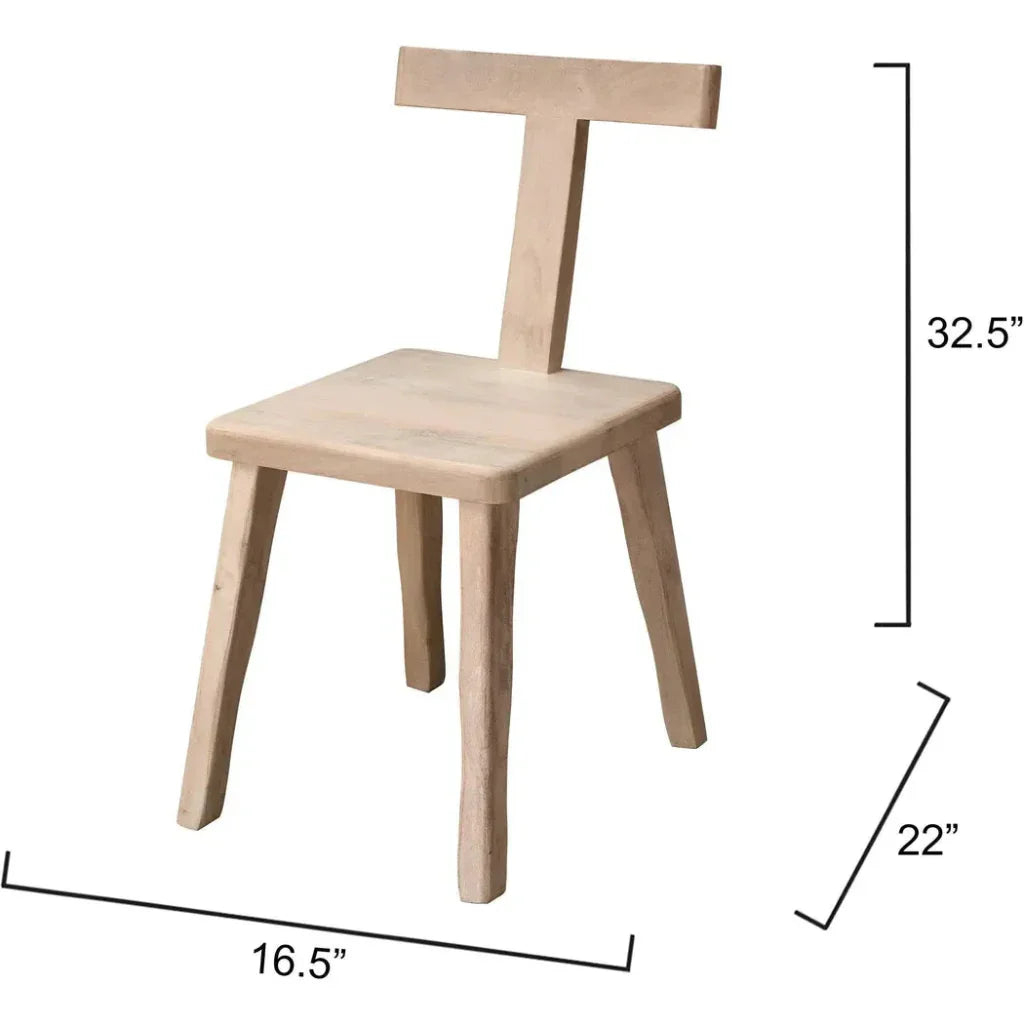 Parlor T Shaped Back Armless Chair - LOOMLAN - Jamie Young - Accent Chairs