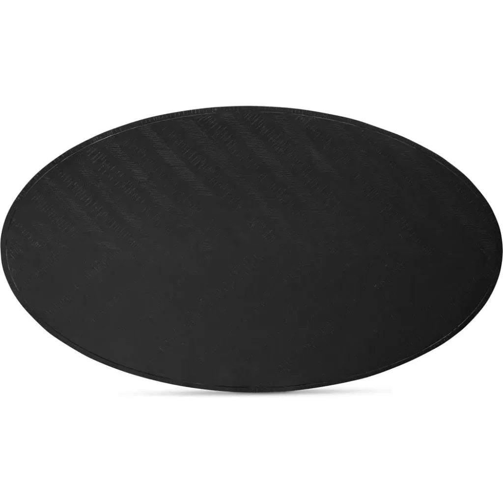 Parq Wood Black Oval Dining Table-Dining Tables-Moe's Home-LOOMLAN