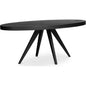 Parq Wood Black Oval Dining Table-Dining Tables-Moe's Home-LOOMLAN