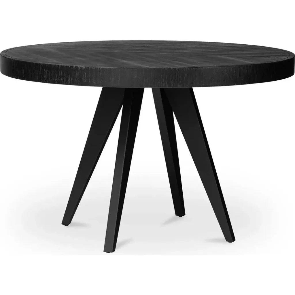 Parq Wood Black Round Dining Table-Dining Tables-Moe's Home-LOOMLAN