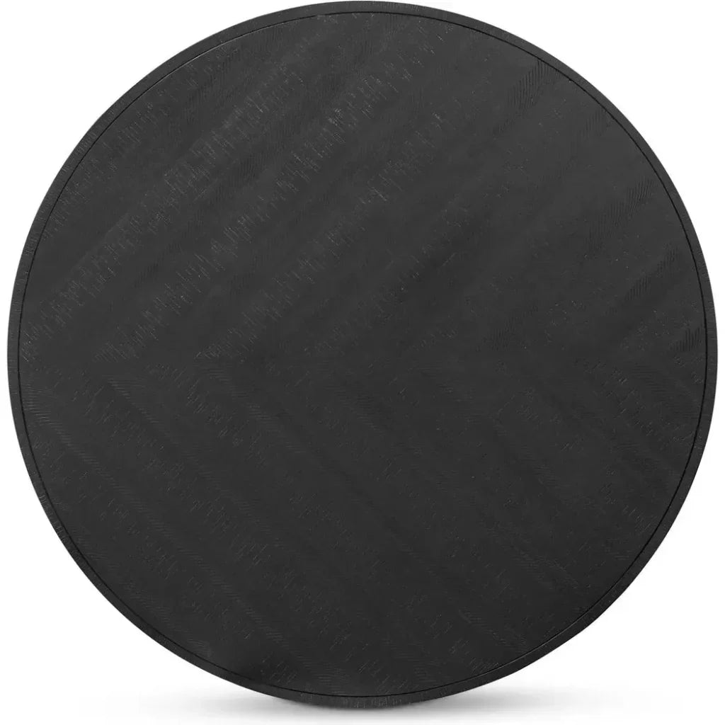 Parq Wood Black Round Dining Table-Dining Tables-Moe's Home-LOOMLAN