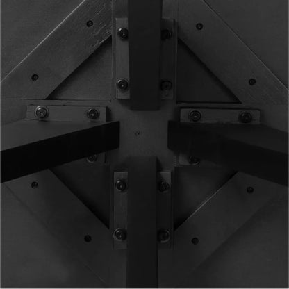 Parq Wood Black Round Dining Table-Dining Tables-Moe's Home-LOOMLAN