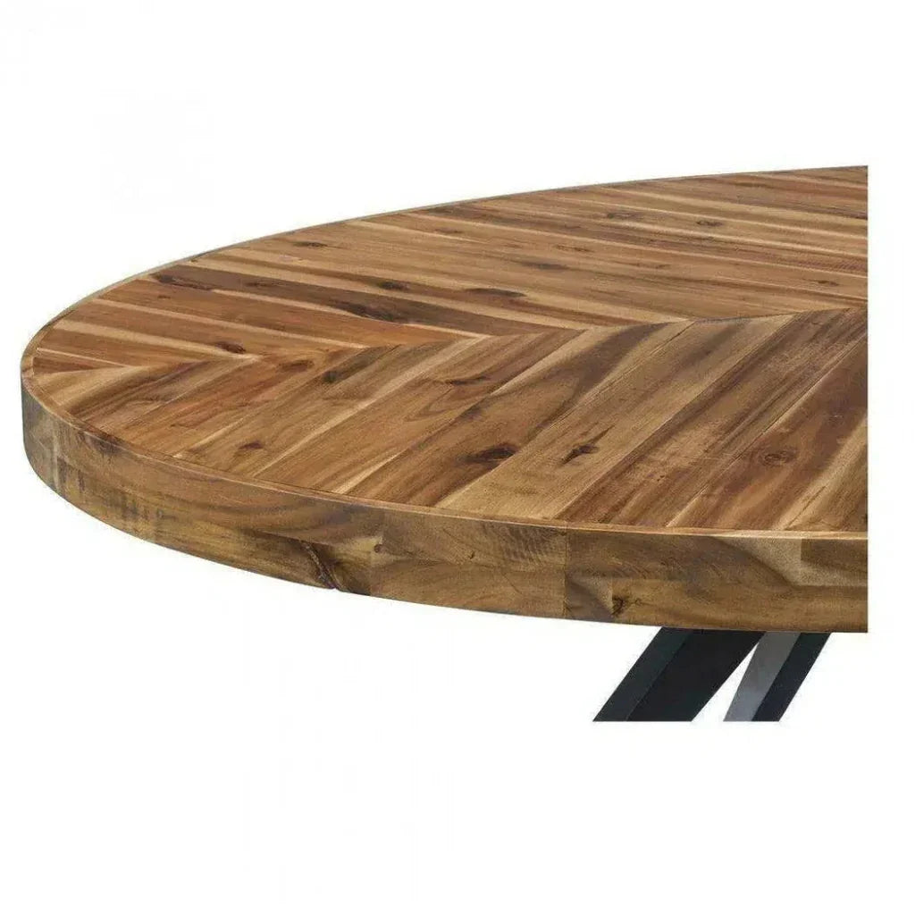 Parquet Oval Wood Dining Table for 6 or 8-Dining Tables-Moe's Home-LOOMLAN