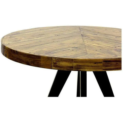 Parquet Round Dining Table for 4 or 6-Dining Tables-Moe's Home-LOOMLAN