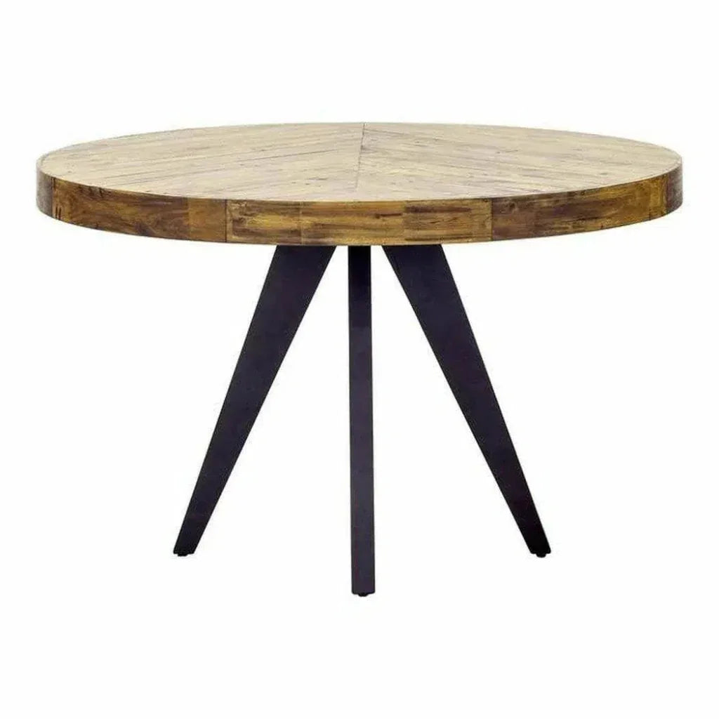 Parquet Round Dining Table for 4 or 6-Dining Tables-Moe's Home-LOOMLAN
