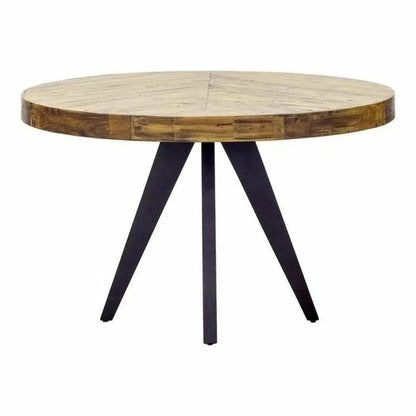 Parquet Round Dining Table for 4 or 6-Dining Tables-Moe's Home-LOOMLAN
