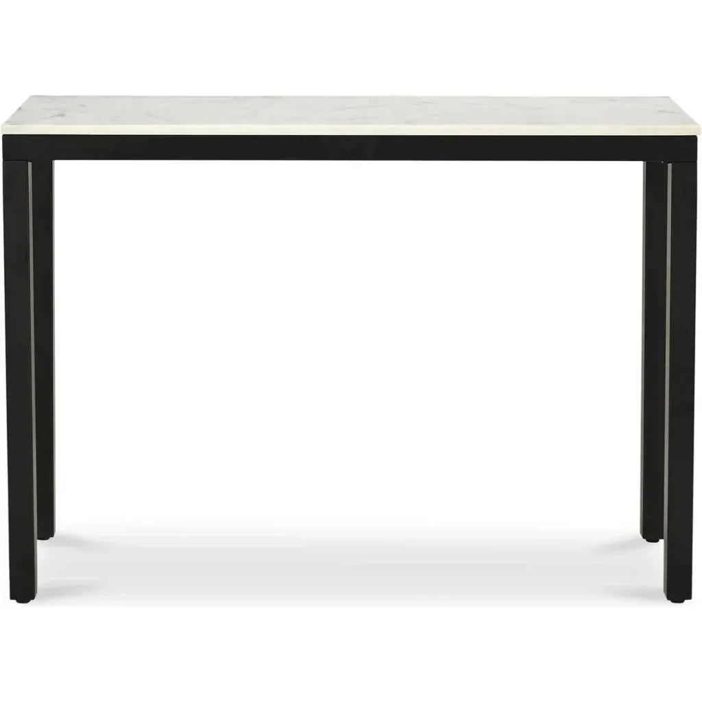 Parson Marble & Iron White Sofa Table - LOOMLAN - Moe's Home - Console Tables