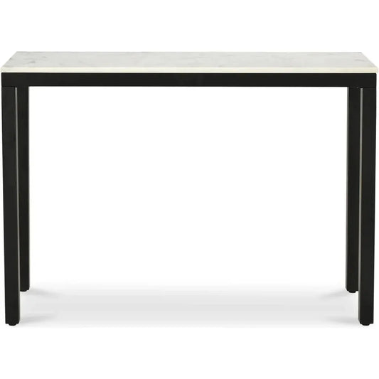 Parson Marble & Iron White Sofa Table - LOOMLAN - Moe's Home - Console Tables