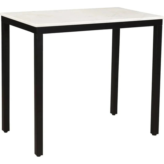 Parson Marble and Iron White Desk-Home Office Desks-Moe's Home-LOOMLAN