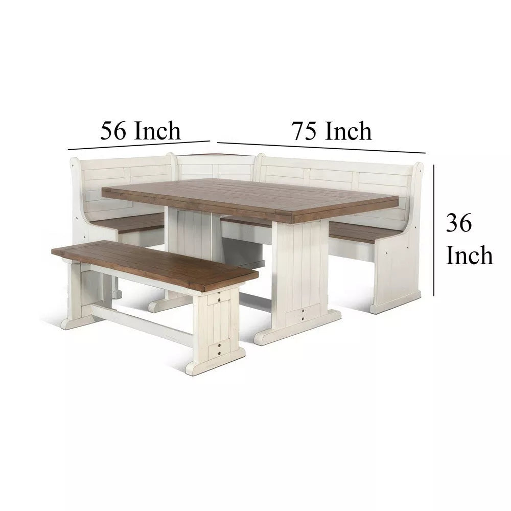 Pasadena Counter Height Breakfast Nook Dining Set-Dining Table Sets-Sunny D-LOOMLAN