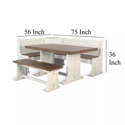 Pasadena Counter Height Breakfast Nook Dining Set-Dining Table Sets-Sunny D-LOOMLAN