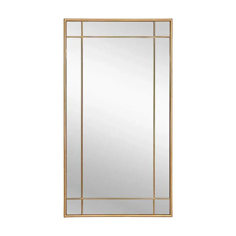 Pasadena Floor Mirror - Brass With Iron-Floor Mirrors-SUNPAN-LOOMLAN