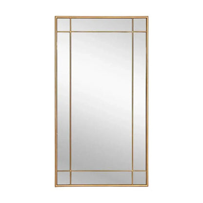 Pasadena Floor Mirror - Brass With Iron-Floor Mirrors-SUNPAN-LOOMLAN