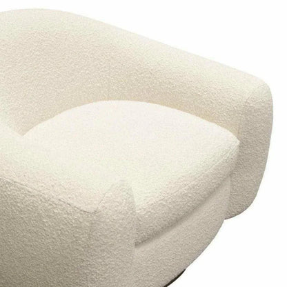 Swivel Chair Boucle Textured Arms & Back - LOOMLAN - Diamond Sofa - Club Chairs