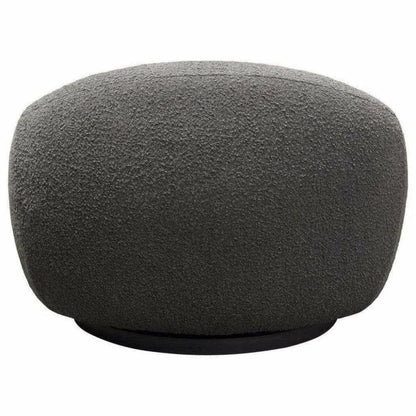Swivel Chair Charcoal Boucle Arms & Back - LOOMLAN - Diamond Sofa - Club Chairs
