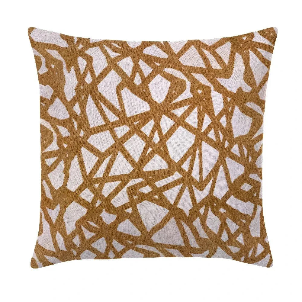 Pasha Caramel Handmade Outdoor Pillow-Outdoor Pillows-Earnest Collection-20" Square-LOOMLAN