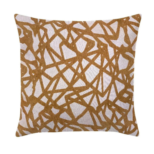 Pasha Caramel Handmade Outdoor Pillow-Outdoor Pillows-Earnest Collection-20" Square-LOOMLAN