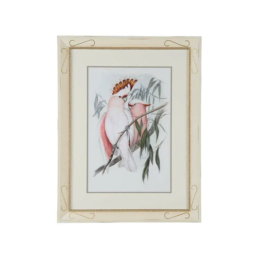 Pastel Parrots Giclee Printed Artwork-Framed Wall Art-Chelsea House-Parrots I-LOOMLAN