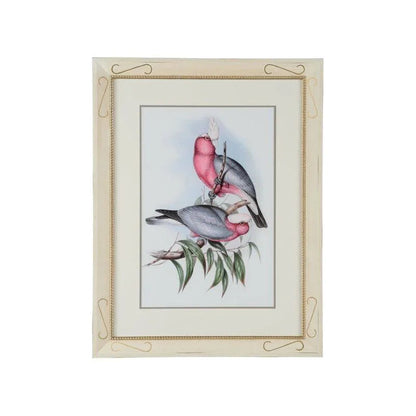 Pastel Parrots Giclee Printed Artwork-Framed Wall Art-Chelsea House-Parrots II-LOOMLAN