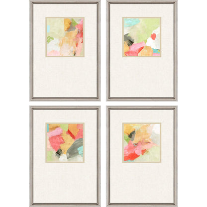 Pastel Splash Wood Multi Framed Wall Art 4PC