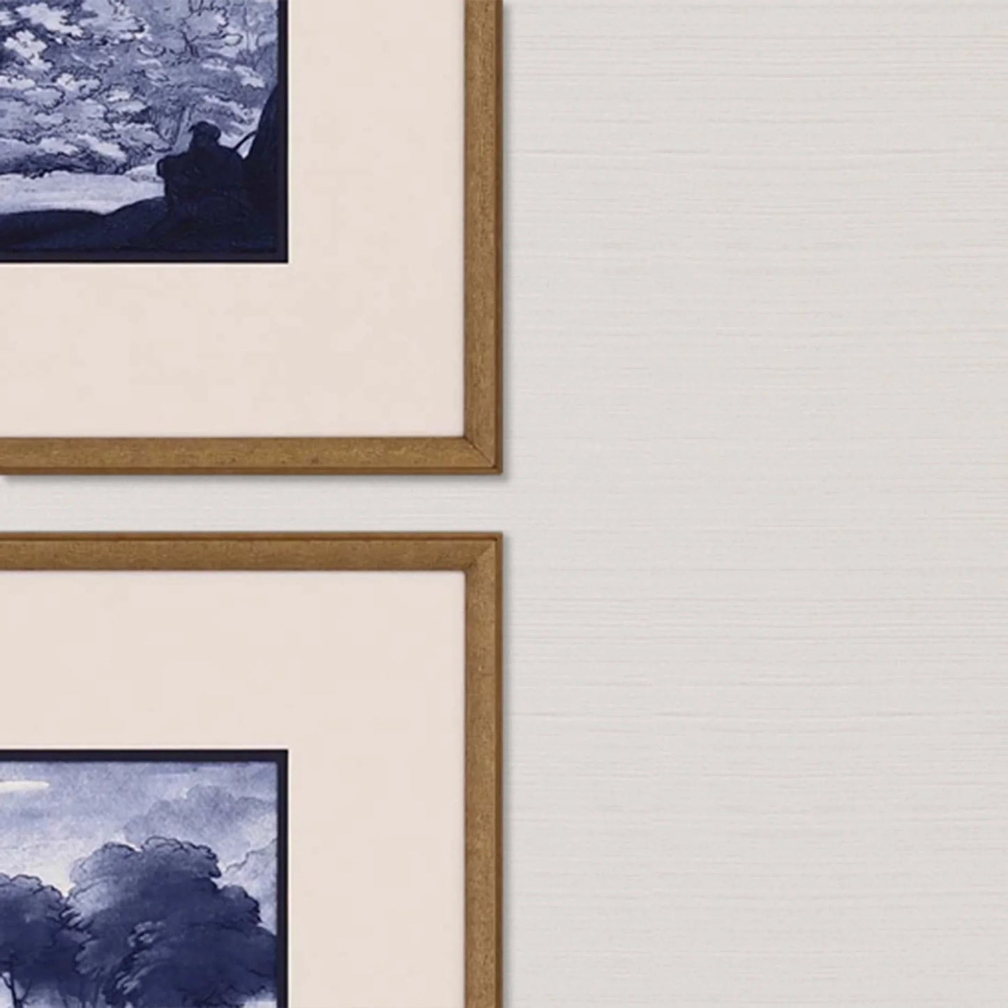 Pastoral Toile Wood Framed Wall Art 4PC