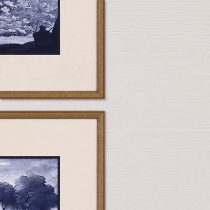 Pastoral Toile Wood Framed Wall Art 4PC