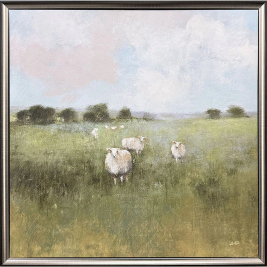 Pasture Hand Finished Green Framed Wall Art