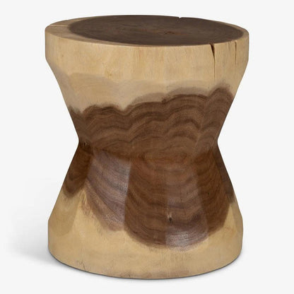 Patcharee Natural Solid Chamcha Wooden Side Table - LOOMLAN - Urbia - Side Tables