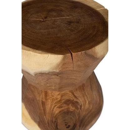 Patcharee Natural Solid Chamcha Wooden Side Table - LOOMLAN - Urbia - Side Tables
