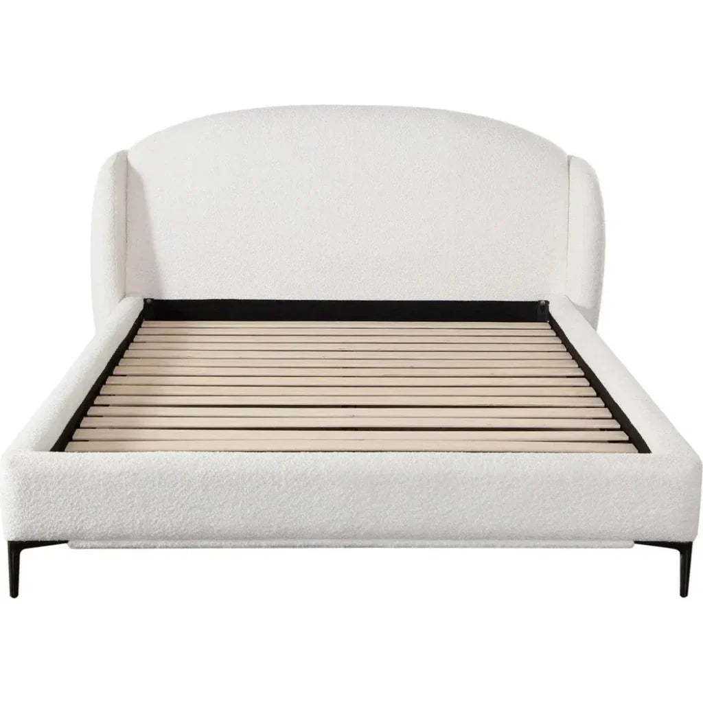 Path White Low Profile Bed Frame - LOOMLAN - Diamond Sofa - Beds