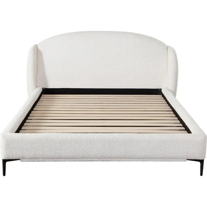 Path White Low Profile Bed Frame - LOOMLAN - Diamond Sofa - Beds