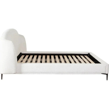 Path White Low Profile Bed Frame - LOOMLAN - Diamond Sofa - Beds
