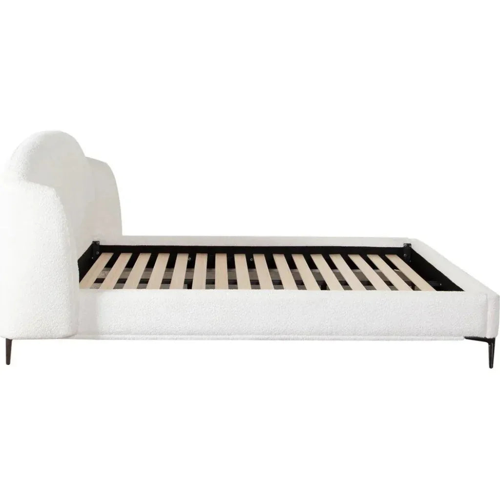 Path White Low Profile Bed Frame - LOOMLAN - Diamond Sofa - Beds