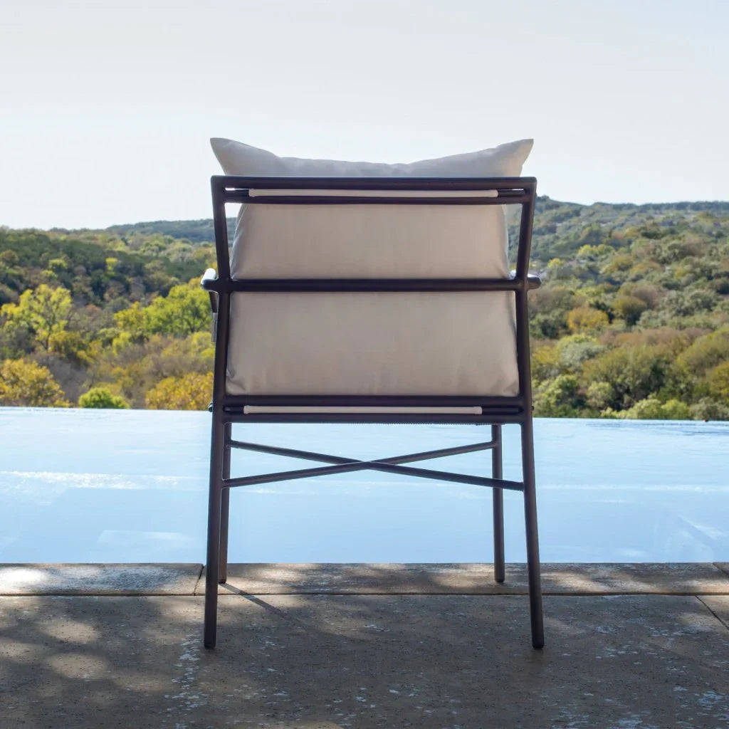 Patinero Aluminum Patio Dining Arm Chair (Set Of 2)-Outdoor Dining Chairs-Seasonal Living-LOOMLAN