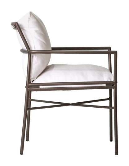 Patinero Aluminum Patio Dining Arm Chair (Set Of 2)-Outdoor Dining Chairs-Seasonal Living-LOOMLAN