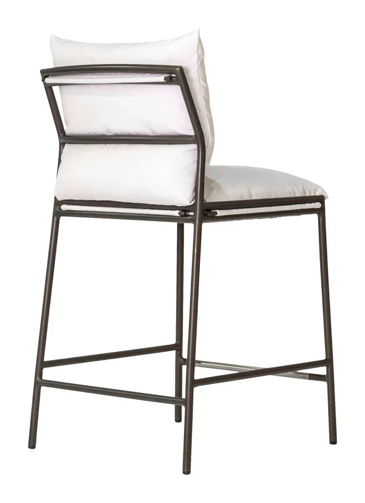 Patinero Charcoal Finish Patio Counter Chair-Outdoor Counter Stools-Seasonal Living-LOOMLAN