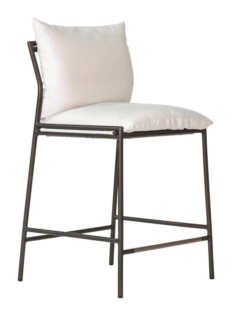 Patinero Charcoal Finish Patio Counter Chair-Outdoor Counter Stools-Seasonal Living-LOOMLAN