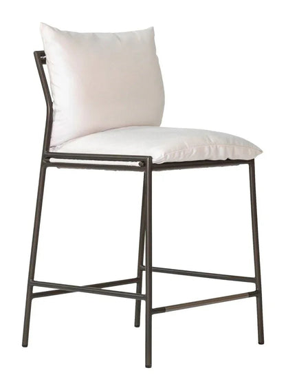 Patinero Charcoal Finish Patio Counter Chair-Outdoor Counter Stools-Seasonal Living-LOOMLAN