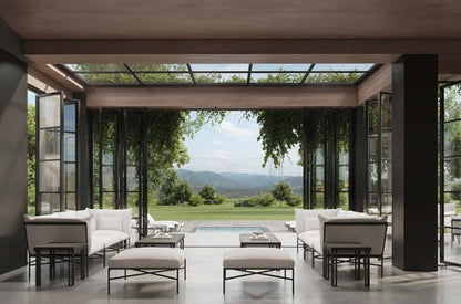 Patinero Charcoal Finish Patio Dining Table-Outdoor Dining Tables-Seasonal Living-LOOMLAN