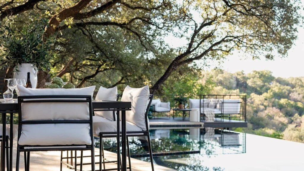 Patinero Charcoal Finish Patio Dining Table-Outdoor Dining Tables-Seasonal Living-LOOMLAN