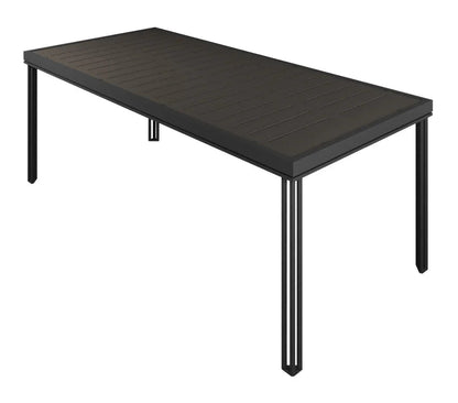 Patinero Charcoal Finish Patio Dining Table-Outdoor Dining Tables-Seasonal Living-LOOMLAN