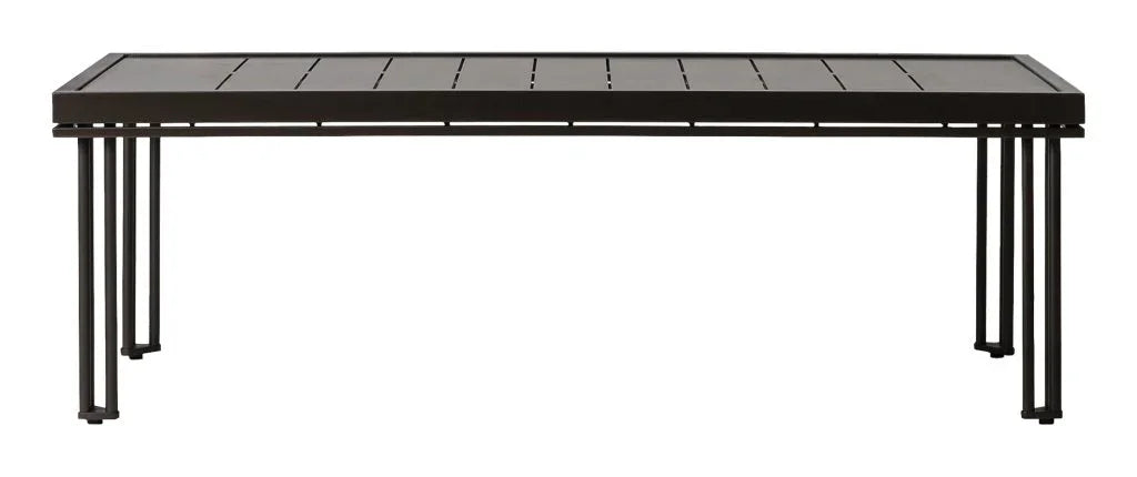 Patinero Charcoal Satin Finish Patio Coffee Table-Outdoor Coffee Tables-Seasonal Living-LOOMLAN