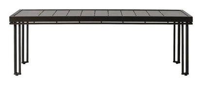 Patinero Charcoal Satin Finish Patio Coffee Table-Outdoor Coffee Tables-Seasonal Living-LOOMLAN