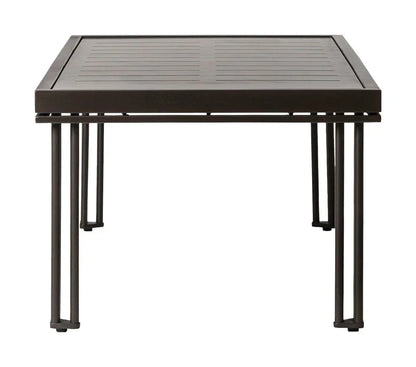 Patinero Charcoal Satin Finish Patio Coffee Table-Outdoor Coffee Tables-Seasonal Living-LOOMLAN