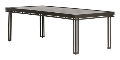 Patinero Charcoal Satin Finish Patio Coffee Table-Outdoor Coffee Tables-Seasonal Living-LOOMLAN