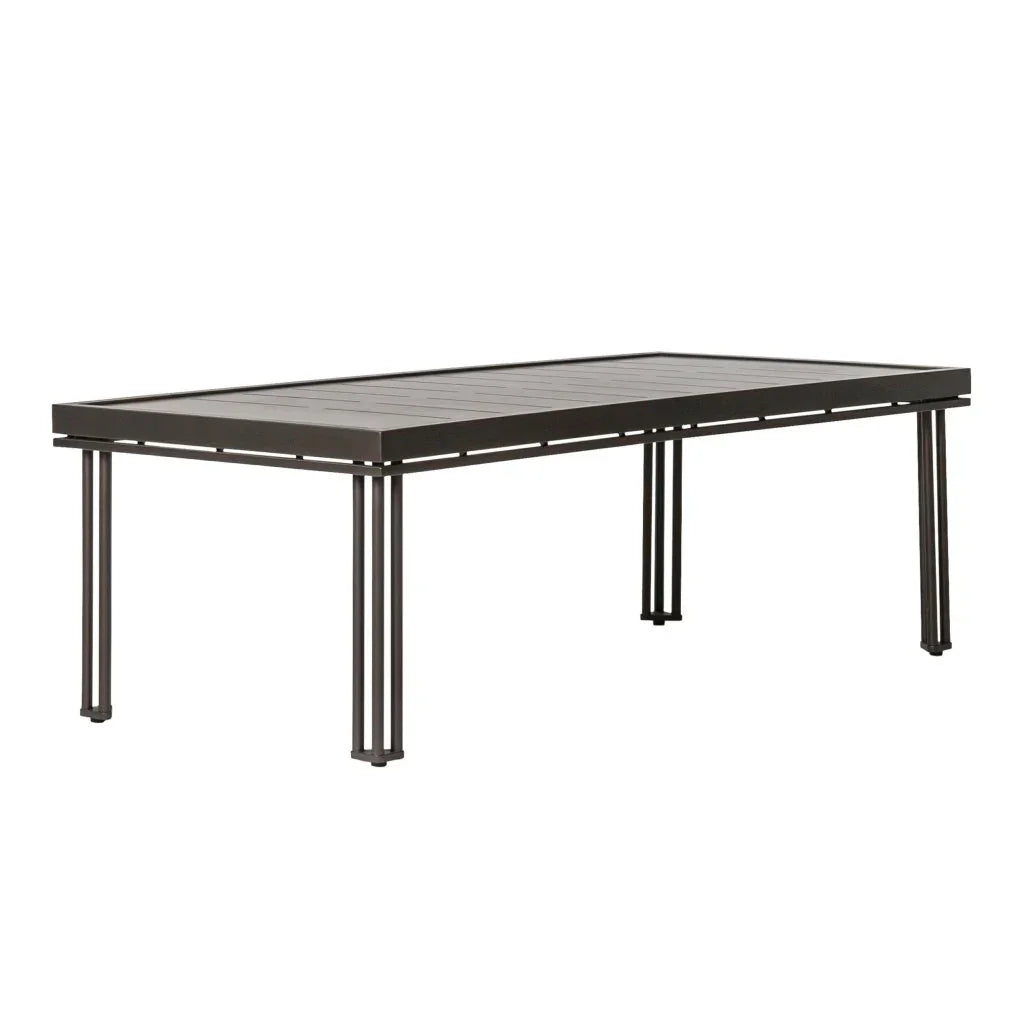 Patinero Charcoal Satin Finish Patio Coffee Table-Outdoor Coffee Tables-Seasonal Living-LOOMLAN