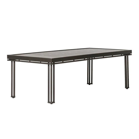 Patinero Charcoal Satin Finish Patio Coffee Table-Outdoor Coffee Tables-Seasonal Living-LOOMLAN