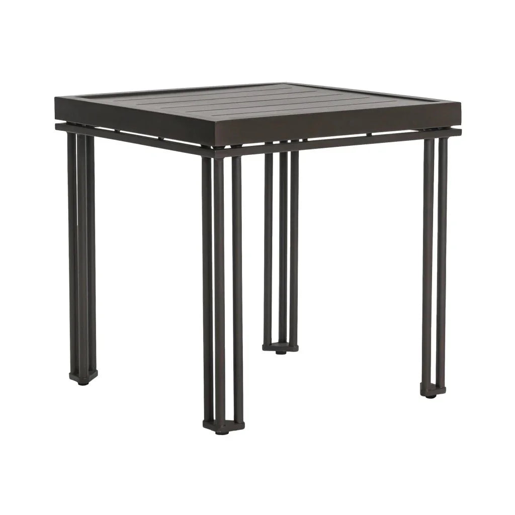 Patinero Charcoal Satin Finish Patio Side Table - LOOMLAN - Seasonal Living - Outdoor Side Tables