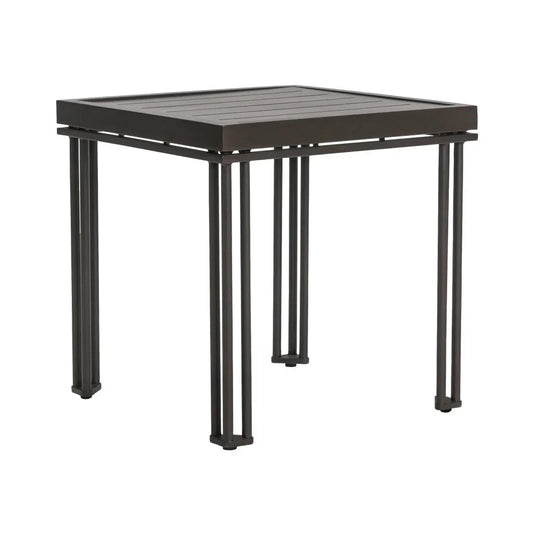 Patinero Charcoal Satin Finish Patio Side Table - LOOMLAN - Seasonal Living - Outdoor Side Tables