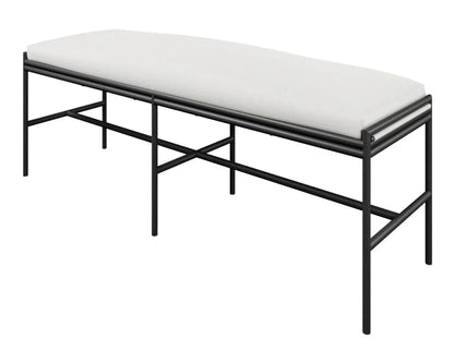 Patinero Smooth Charcoal Design Patio Bench-Outdoor Benches-Seasonal Living-LOOMLAN